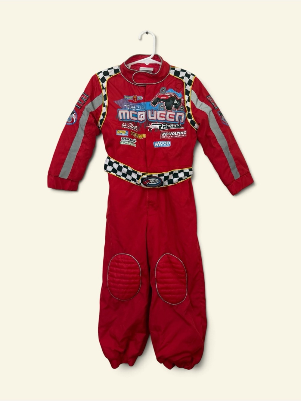 Disney Kids Unisex Lightning McQueen Pit Crew Costume, Size 4 XS, $55